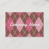 Raute Strick & Sport Mode Thema - Pink / Kaffee Visitenkarte (Vorderseite)