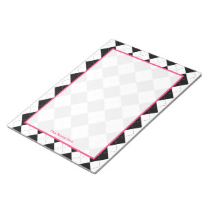 Raute u. Rosa-personalisierter Notizblock