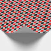 Raute-Umschlagpapier für Rot, Schwarz und Grau Geschenkpapier (Ecke)
