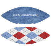 Raute und Denim Personalisiert Football (Paneele)