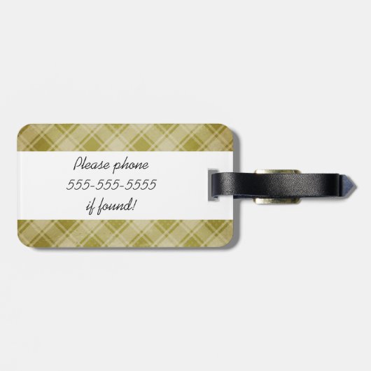 Raute und karierter Gepäck-Umbau Gepäckanhänger (Rückseite horizontal)