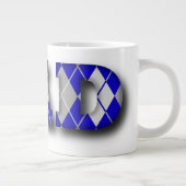 Raute Vater Blau und Grau Jumbo-Tasse (Rechts)