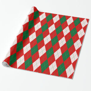 Raute XL Roter Wald Smarald Green Geschenkpapier