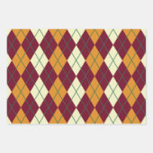 Raute Yellow Orange Green Frohe Weihnachtsgeschenk Geschenkpapier Set (Vorderseite 3)