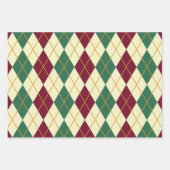 Raute Yellow Orange Green Frohe Weihnachtsgeschenk Geschenkpapier Set (Vorderseite 2)