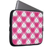 Raute zwischen rosa und weißem Herzen Laptopschutzhülle (Vorne Rechts)