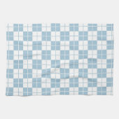 Rauten-Checkboard Kariert Light Blue Geschirrtuch (Horizontal)