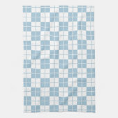 Rauten-Checkboard Kariert Light Blue Geschirrtuch (Vertikal)