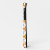 Rauten Diamond Muster Orange Handy Case (Hinten/Links)