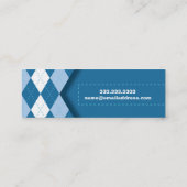 Rauten-dünne Geschäfts-Karte Mini Visitenkarte (Rückseite)