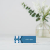 Rauten-dünne Geschäfts-Karte Mini Visitenkarte (Stehend Vorderseite)