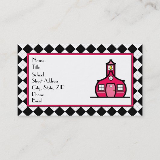 Rauten-Lehrer-Geschäfts-Karte Visitenkarte (Vorderseite)