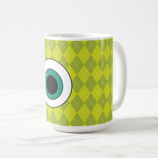 Rauten-Mike Wazowski Kaffeetasse (VorderseiteRechts)