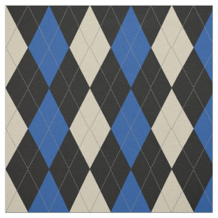 RAUTEN-Muster des Schwarz-  Sahneder marine-  Stoff