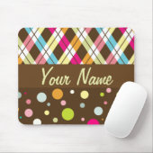 Rauten-Polka-Punkte Mousepad (Mit Mouse)