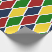 Rauten-Regenbogen-Mehrfarbenharlekin-Diamant Geschenkpapier (Ecke)