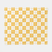 Rauten-Schachbrett Kariert gelb Fleecedecke (Vorderseite (Horizontal))
