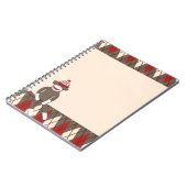 Rauten-Socken-Affe-Notizbuch Notizblock (Linke Seite)