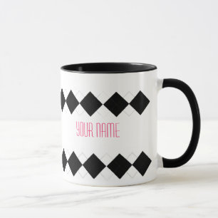 Rauten-Tasse - personalisiert Tasse