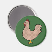 Rauten-Volkskunst-Hahn-Magnet Magnet (Vorderseite/Rückseite)
