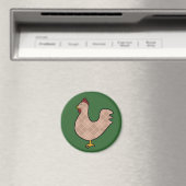Rauten-Volkskunst-Hahn-Magnet Magnet (In Situ (Geschirrspüler))