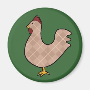 Rauten-Volkskunst-Hahn-Magnet Magnet