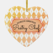 Rautenbackengebäck-Koch Weihnachtsverzierung Keramik Ornament (Vorne)