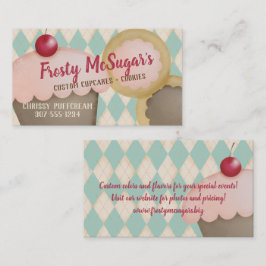 Rautenbäckerei-Geschäftskarte der Kuchenplätzchen Visitenkarte
