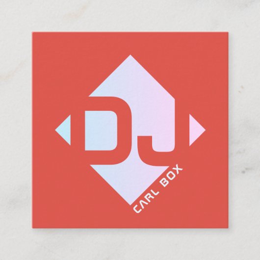 Rautenförmige geometrische mutige Abdeckung Quadratische Visitenkarte (Vorderseite)