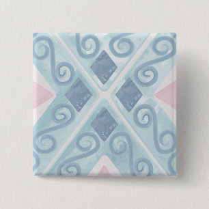 rautenförmiges blaues Muster Button