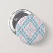 rautenförmiges blaues Muster Button (Vorne & Hinten)