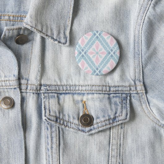 rautenförmiges blaues Muster Button (Beispiel)