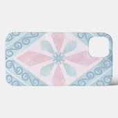 rautenförmiges blaues Muster Case-Mate iPhone Hülle (Rückseite (Horizontal))