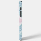 rautenförmiges blaues Muster Case-Mate iPhone Hülle (Rückseite / Links)