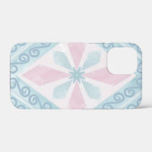 rautenförmiges blaues Muster Case-Mate iPhone Hülle (Rückseite (Horizontal))