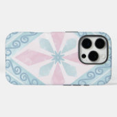 rautenförmiges blaues Muster Case-Mate iPhone Hülle (Rückseite (Horizontal))
