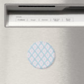 rautenförmiges blaues Muster Magnet (In Situ (Geschirrspüler))