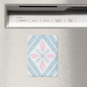 rautenförmiges blaues Muster Magnet (In Situ (Geschirrspüler))