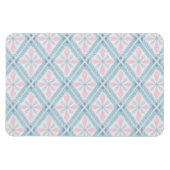 rautenförmiges blaues Muster Magnet (Horizontal)