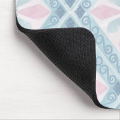 rautenförmiges blaues Muster Mousepad (Ecke)