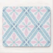rautenförmiges blaues Muster Mousepad (Vorne)