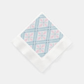 rautenförmiges blaues Muster Serviette (Ecke)