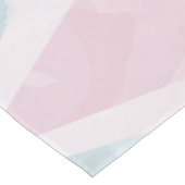 rautenförmiges blaues Muster Tischdecke (Schrägansicht)