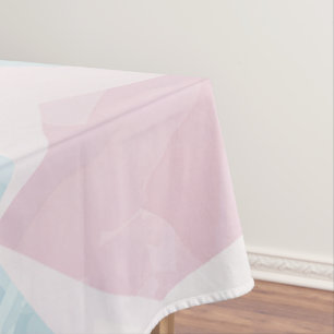 rautenförmiges blaues Muster Tischdecke