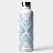 rautenförmiges blaues Muster Trinkflasche (Rechts)