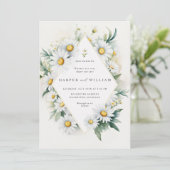 Rautenhochzeit Einladung (Stehend Vorderseite)