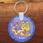 Rautenkatze-Schlüsselanhänger Schlüsselanhänger (Vorderseite)