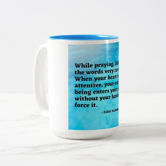 Rav Nachman of Breslov mug Zweifarbige Tasse (Vorderseite Links)