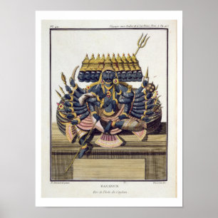 Ravana, Dämonenkönig von Ceylon, von "Voyage aux I Poster