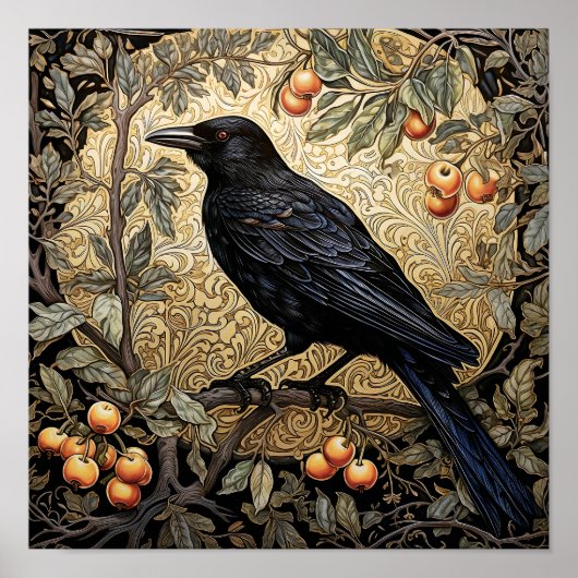 Rave Art Print Black Bird Animal Art Print Poster (Vorne)